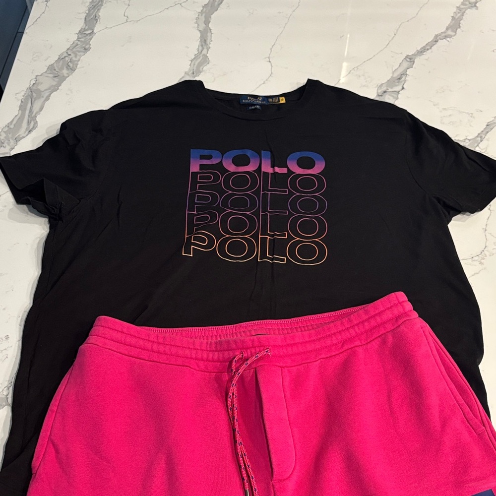 XXL Black Polo Graphic T-Shirt